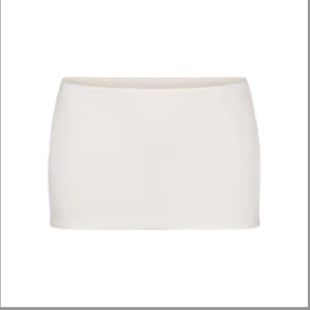 skims white mini skirt silk NWT